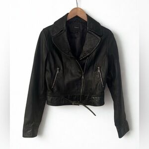 Express Women's Classic Black Leather Jacket